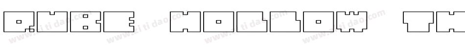 QUBE HOLLOW THIN ITALIC字体转换